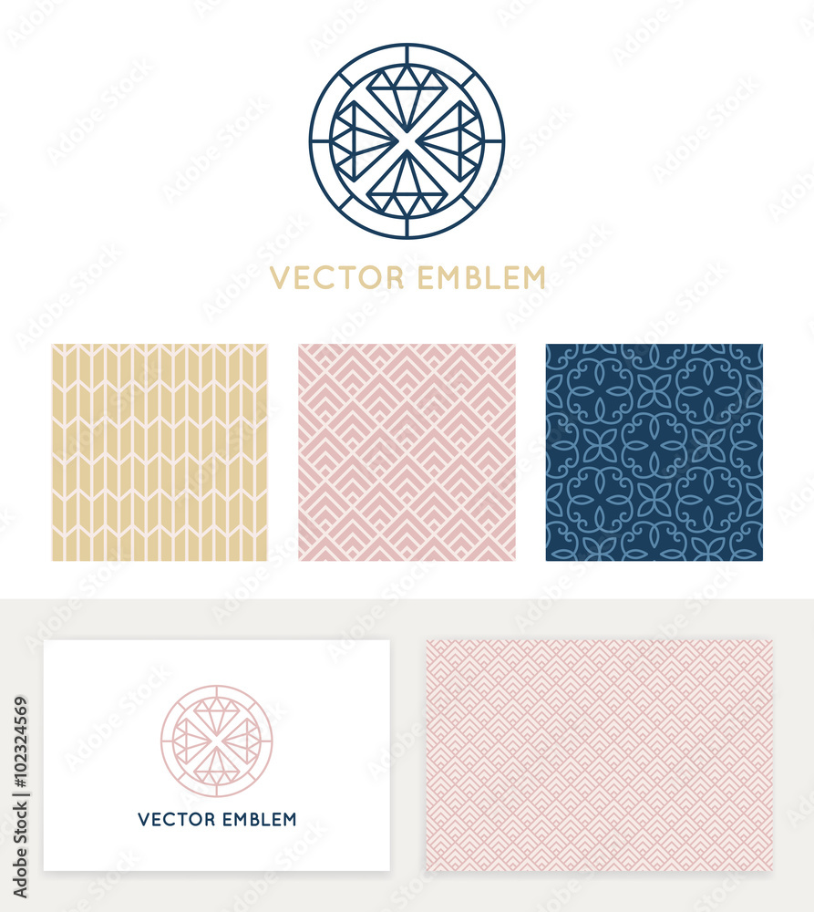 Poster vector set of graphic design elements