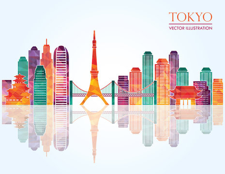 Tokyo detailed skyline. Vector illustration