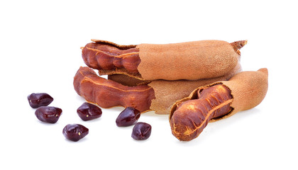 Tamarind on white background