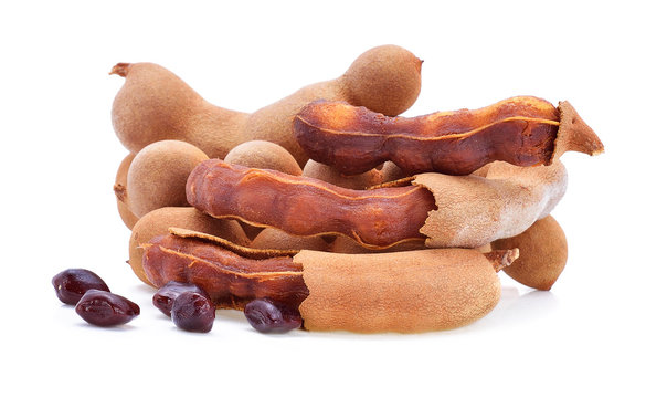 Tamarind on white background