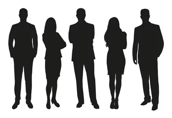 Fotobehang Business people, set of vector silhouettes © michalsanca