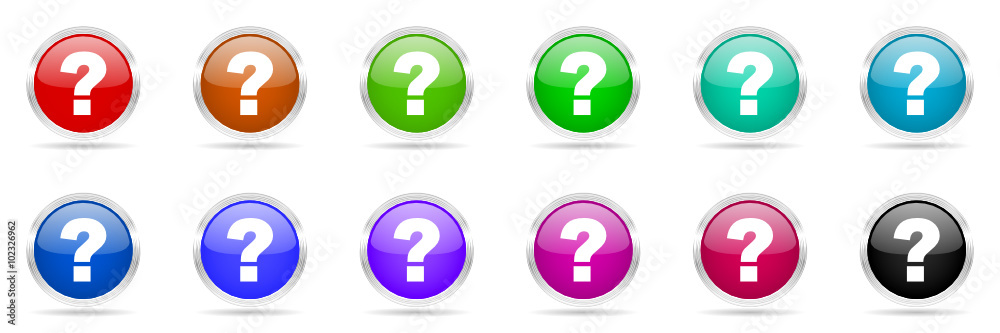 Poster colorful vector web icon set