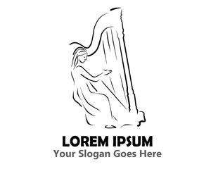 Harp Player Logo