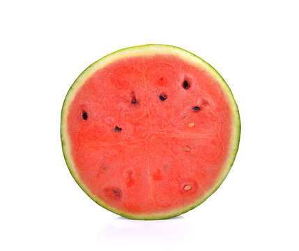 half of watermelon  on white background