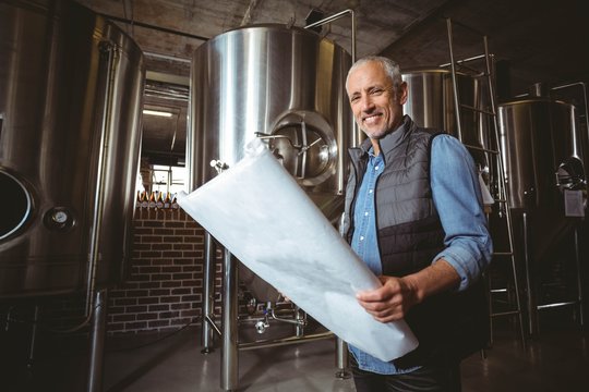 Local brewer standing in the plant