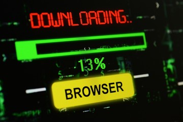 Fototapeta premium Downloading browser
