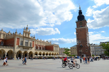 Cracow in Poland (old city) - Sukiennice - obrazy, fototapety, plakaty