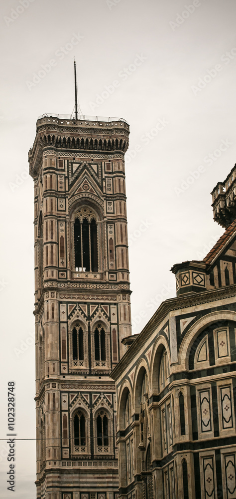 Wall mural church tower florence