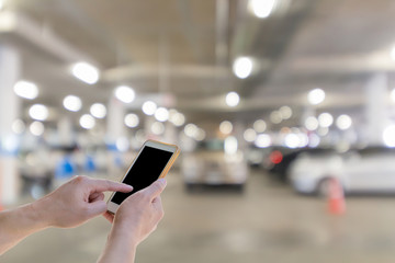 Touch screen mobile phone, in hand