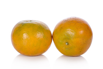 tangerine on white background