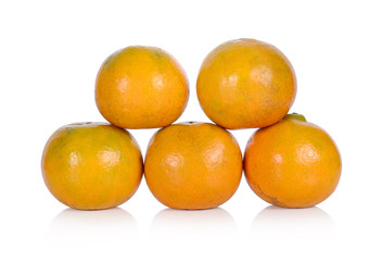 tangerine on white background