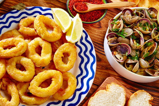 Tapas calamari romana squid rings seafood Spain