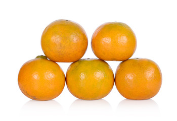 tangerine on white background
