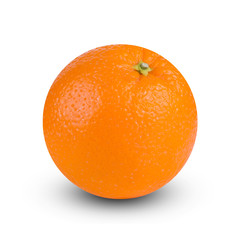 Orange juice and slices of orange isolated on white background