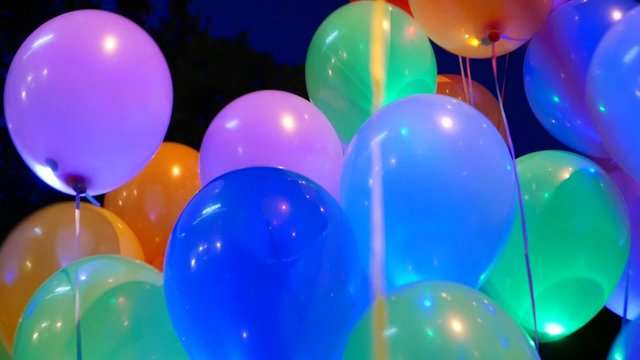 multicolored balloons, holiday, children's holiday,  birthday party, wedding , feast, fiesta, fete , gala day. Childhood dreams and memories.