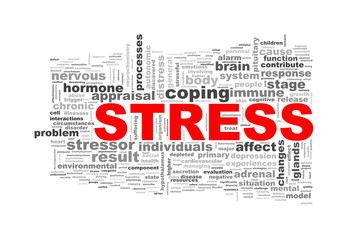Word tags wordcloud of stress