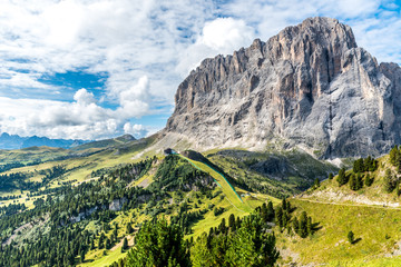 Hiking and trekking in the beautiful Mountains of Dolomites,  Italy