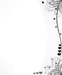 Black and white background with hearts and pattern abstract