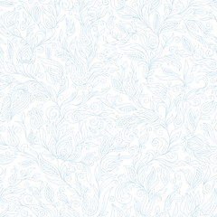 Paisley Flowers Design Elements Seamless Pattern
