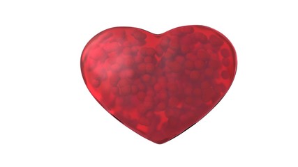 red heart for valentine day