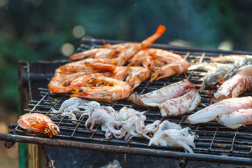 Assorted delicious grilled meat