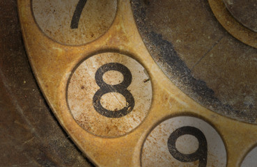 Close up of Vintage phone dial - 8