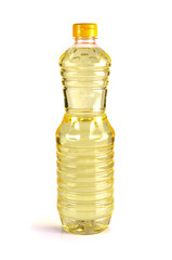 oil and soybean on white background