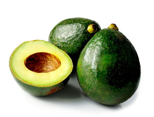 avocado isolated on white background