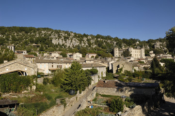 Fototapeta na wymiar Village of Vogüé, Rhone-Alpes, Ardeche, France, Les Beaux Village de France,