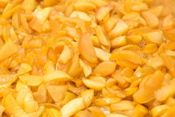juicy apple jam as background