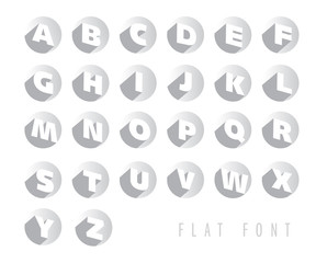 Flat letters of the alphabet