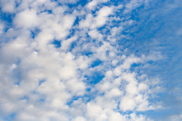 beautiful clouds in the blue sky