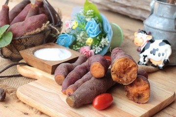 sweet potato boiled with of sugar delicious.