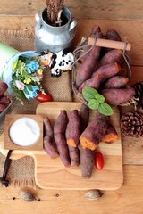 sweet potato boiled with of sugar delicious.