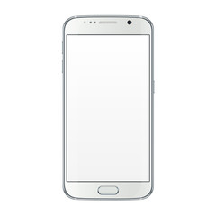 White Smartphone Mock-up with blank screen