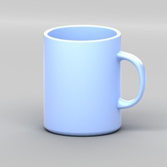 blue cup isolated