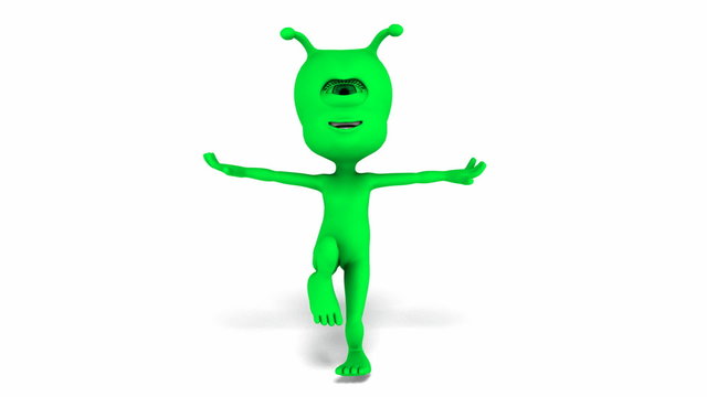 Digital Animation of a dancing Alien