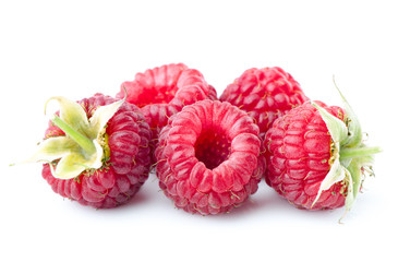 Raspberry isolated on white background.