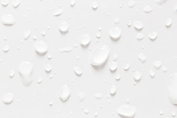 drops of water on a white background
