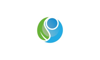  green leaf organic business logo