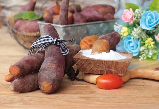 sweet potato boiled with of sugar delicious.