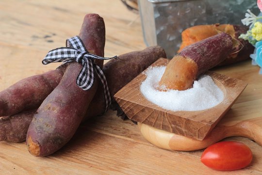 sweet potato boiled with of sugar delicious.