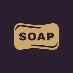 The soap icon.  Soap symbol. Flat