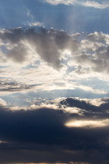 Fototapeta premium beautiful sky with clouds at dawn
