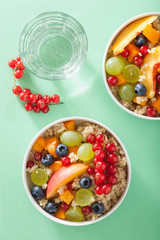 healthy breakfast quinoa with fruits berry nectarine blueberry g