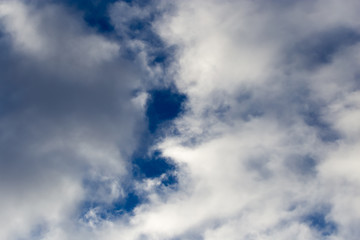 clouds in the blue sky