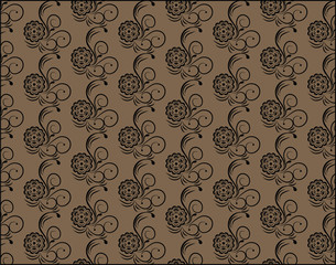 Fototapeta premium Rose stylized pattern. Vector