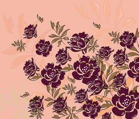 Rose flower background. Vector