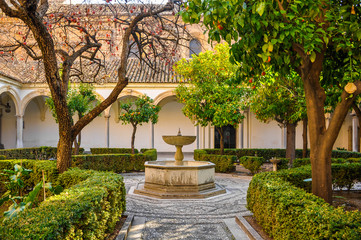 Claustro del Monasterio de la Cartuja, Granada, Andalucía, España