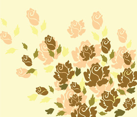 Rose flower background. Vector